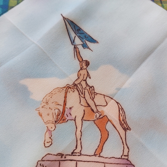 Vintage Scottish Handkerchief Souvenir scarf  Scotia's Boast Hawick Callants - Picture 9 of 12